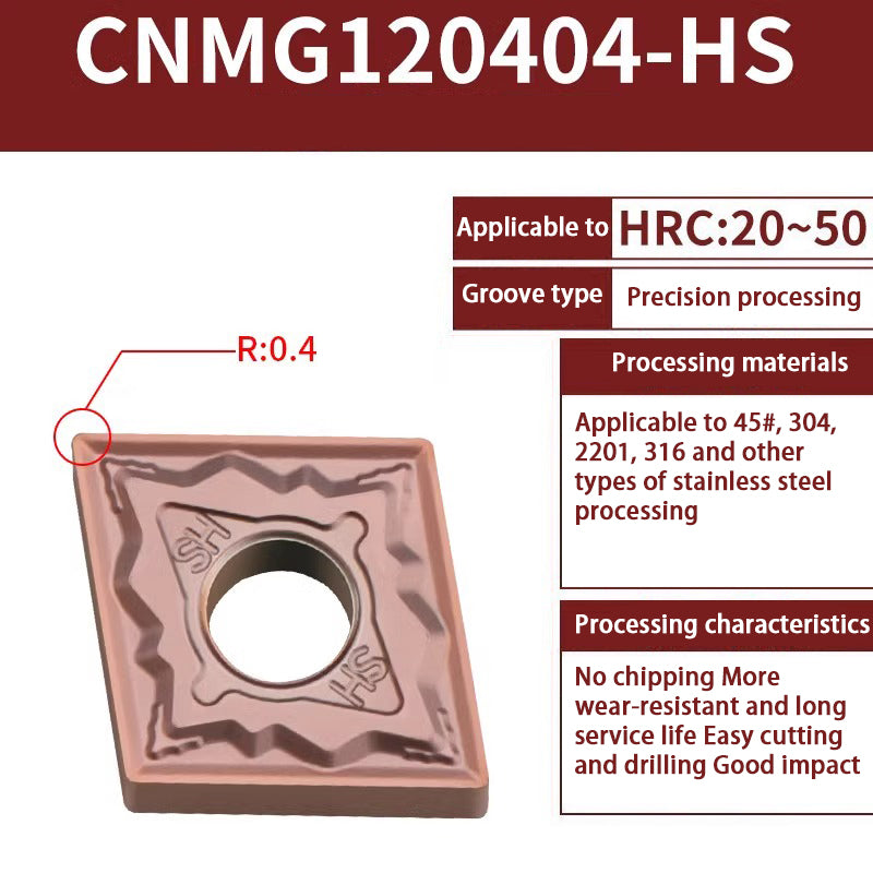 116-CNMG120404 turning blade 120408 steel stainless steel aluminum diamond outer circle alloy blade Shandong Denso Pricision Tools Co.,Ltd.